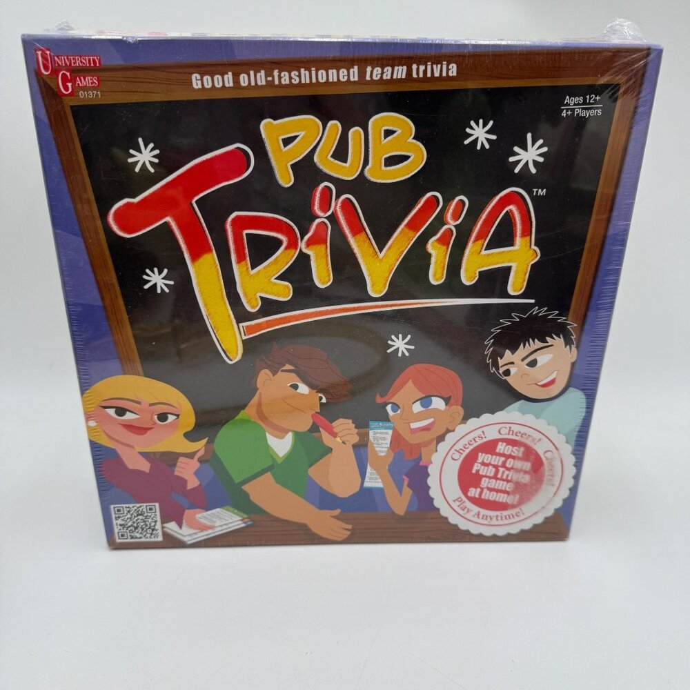 Pub Trivia Board Game University Games NWT shrink wrap present gift fun summer c